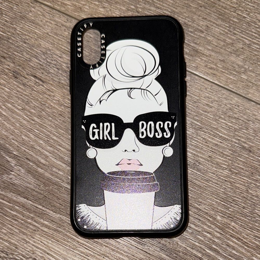 Casetify Black and White Girl Boss Case